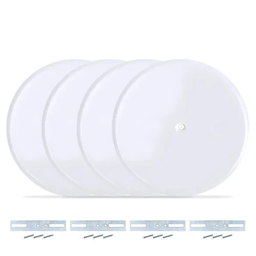 Miniatura 3 de Cubierta de techo de 5 pulgadas con tornillo central, se adapta a caja eléctrica de 3-1/4 a 4 pulgadas, soporte ajustable para espacio entre