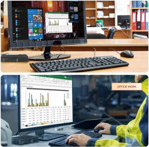 Miniatura 4 de Dell Mini PC con Windows 11 Micro Computadora OptiPlex 3060 de escritorio, i7-8700T 32GB Ram 512GB M.2 NVMe M.2 SSD, AX210 Built-WiFi 6E, soporte