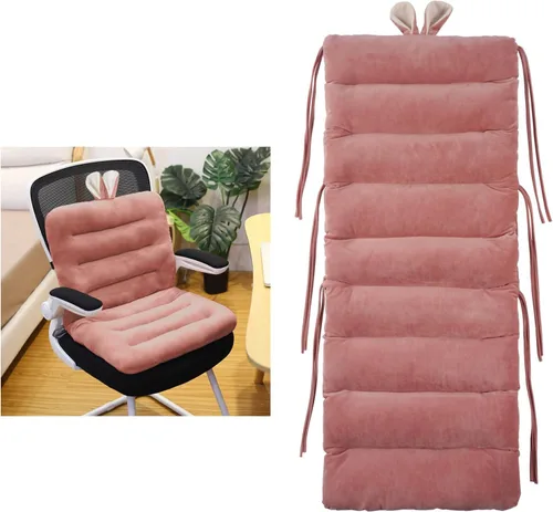 Miniatura 17 de ELFJOY Cojín para Silla de Oficina 85cm Cojín para Silla de Oficina Cojín de Asiento con Soporte Lumbar Cojín para Silla de Descanso con Banda