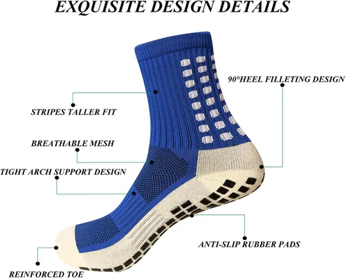 Miniatura 25 de fjberrtsat Calcetines de fútbol para hombre, antideslizantes, atléticos, antideslizantes, antideslizantes, para baloncesto, deportes, calcetines