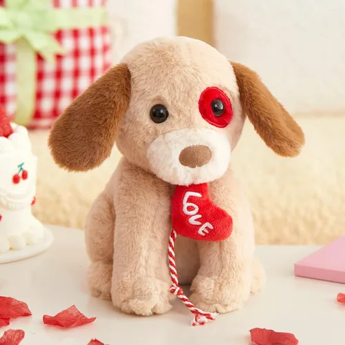 Miniatura 5 de Glow Guards Peluche de perro Labrador de San Valentín, peluche de perro labrador de 10 pulgadas con corazón rojo, peluche suave para cachorros