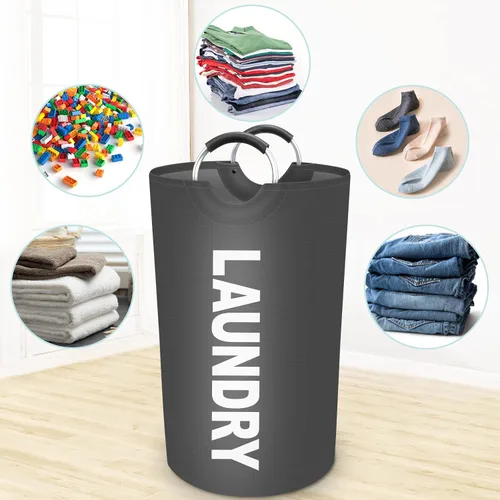 Miniatura 6 de StorageRight Cesta Grande de Ropa Sucia de 90L, Cesto de Ropa Sucia, Cesto de Ropa Sucia para Lavandería, Plegable, Cestas de Ropa Impermeables