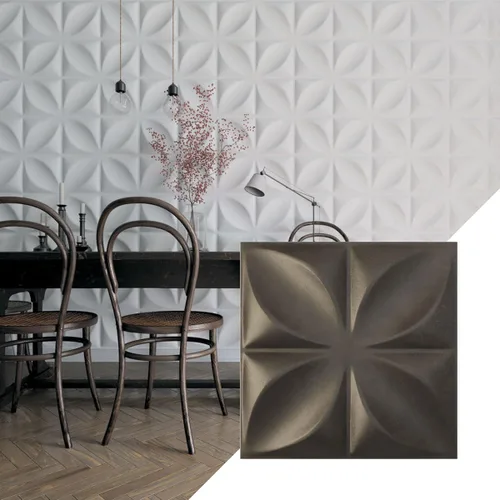 Miniatura 10 de Ekena Millwork WP20X20ALWH 19 5/8 pulgadas de ancho x 19 5/8 pulgadas de alto Alexa EnduraWall Decorativo 3D Panel de pared cubre 2.67 pies cuadrados