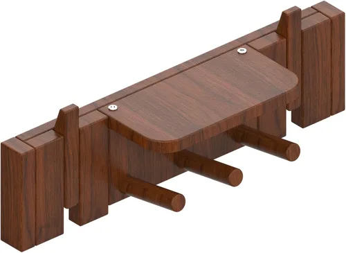 Miniatura 41 de Percheros montados en la pared, ganchos para llaves de piano, colgador de madera maciza natural, tela no tejida, perchas para armario, cocina