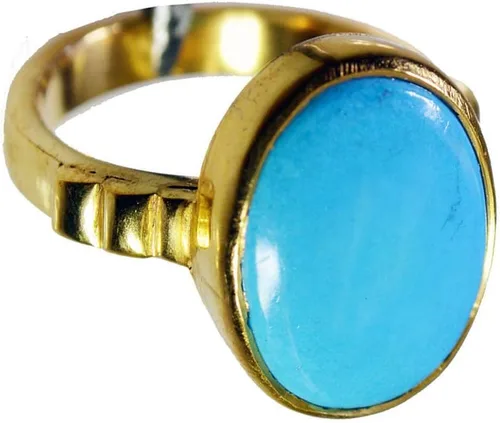 Miniatura 3 de Reak Tourquoise - Anillo chapado en oro para mujer con piedra natal astrológica, talla H a Z