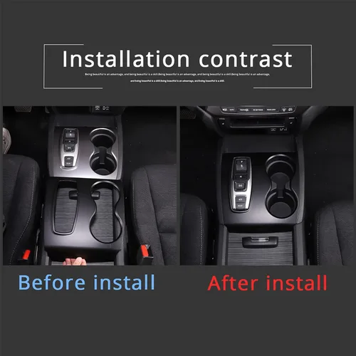 Miniatura 5 de Cubierta de panel de cambio de marchas para Honda Pilot 2016-2022/ Ridgeline 2020-2023/ Passport 2019-2023, protector adhesivo de consola central