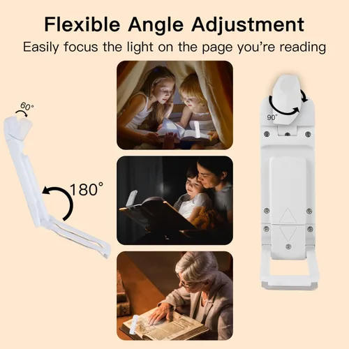 Miniatura 4 de KunHe Paquete de 30 luces de libro recargables por USB a granel para leer por la noche en la cama, luces de lectura LED a granel con clip para niños