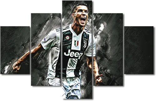 Miniatura 48 de TUMOVO Lienzo decorativo para pared, cuadro de Cristiano Ronaldo, cuadros de club de fútbol, impresiones en lienzo, póster de arte de pared, arte