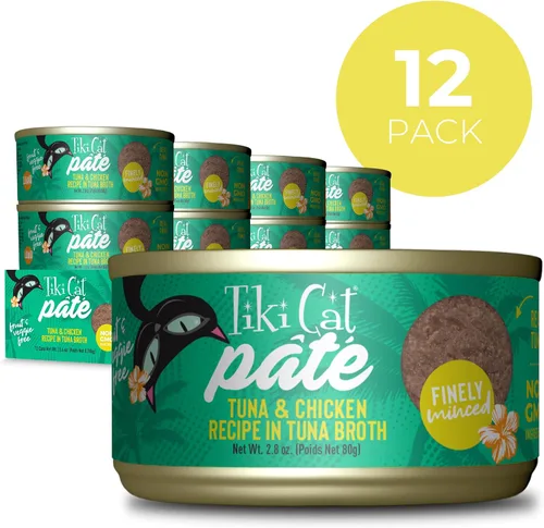Miniatura 2 de Tiki Cat Luau Pâté, receta de atún y pollo Ahi en salsa de pollo y sabor a salmón, nutrición equilibrada sin granos, comida enlatada húmeda