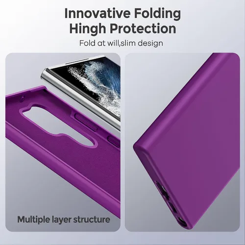 Miniatura 5 de Funda para Galaxy S22 Ultra Phone Case, Funda de silicona para S22 Ultra Hard PC Silicona Suave Samsung Galaxy S22 Ultra Funda protectora Slim Fit