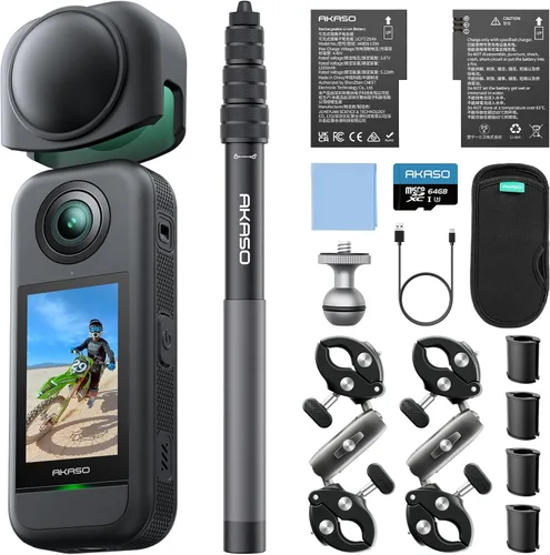 Miniatura 13 de AKASO 360 Cámara de acción resistente al clima de 360° - Video 360 de 5.7K con sensores de 1/2 pulgada de 48 MP, foto 360 de 72 MP, 360-SuperSmooth
