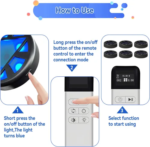 Miniatura 7 de JOJOCY Luz magnética de entrenamiento de reacción, 5 luces de color, 6 modos, duración de la batería de 30 horas, mejora la velocidad de reacción