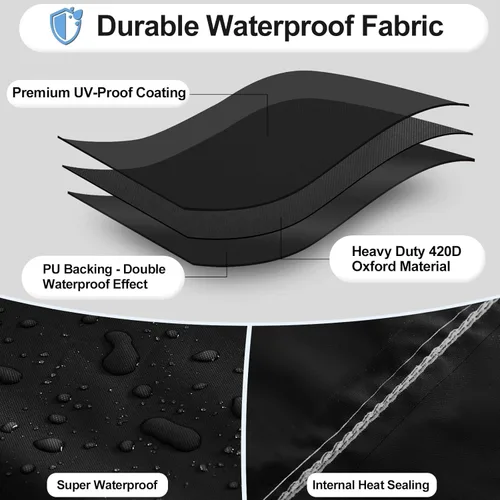Miniatura 2 de OutdoorLines Fundas impermeables para calentadores de patio al aire libre con cremallera y bolsa de almacenamiento, a prueba de polvo, resistente a
