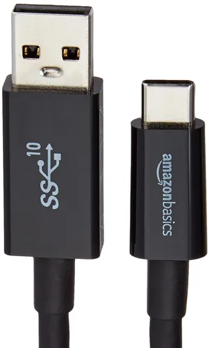 Miniatura 3 de Amazon Basics Cable de carga adaptador USB-C a USB-A 3.1 Gen 2, cargador rápido, 10 Gbps de alta velocidad, certificado USB-IF, compatible