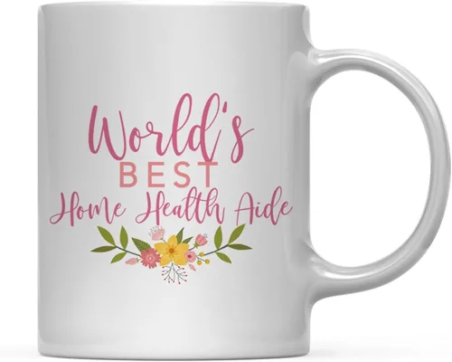 Miniatura 101 de Andaz Press Taza de café de 11 oz, regalo de broma de la mejor abbuela del mundo, diseño floral, paquete de 1