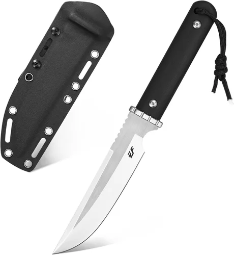 Eafengrow EF123 Cuchillo de hoja fija 14c28n Hoja de acero G10 Mango fijo Cuchillo para acampar al aire libre Caza Herramienta de supervivencia