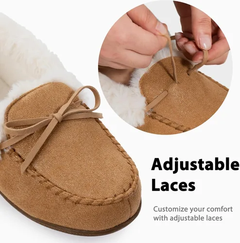 Miniatura 5 de RockDove Pantuflas estilo mocasín con purpurina Caroline para mujer