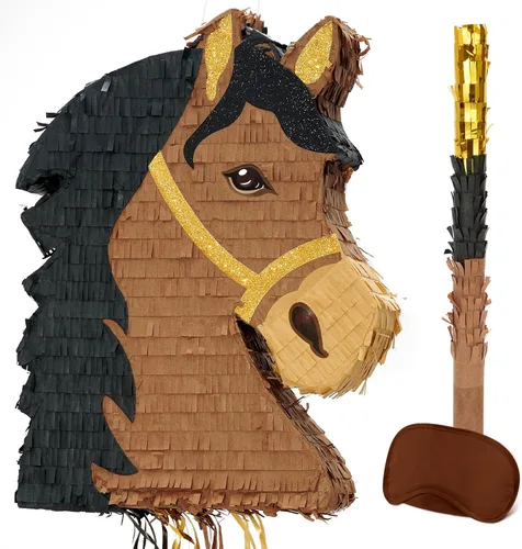 Miniatura 94 de WERNNSAI - Piñata de sirena plegable, piñata de cumpleaños con flecos que incluye cuerda para jalar, venda y bate. Decoraciones