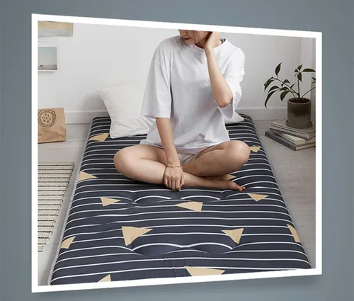 Miniatura 4 de Colchón de futón japonés, colchón plegable, portátil, enrollable, tapete de viaje para dormir, tatami, tumbona para el suelo, cama de invitados