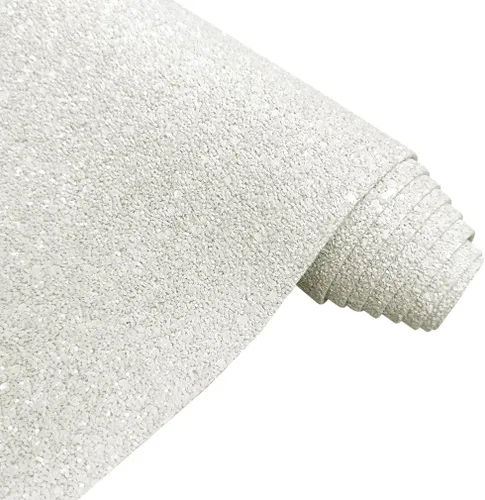 Miniatura 9 de Rollo de piel sintética con purpurina gruesa de color liso, 12 x 53 pulgadas, tela de costura sintética brillante para lazos para el cabello, Negro