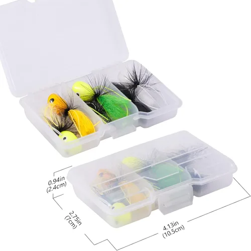Miniatura 5 de BASSDASH Moscas Popper para pesca con mosca, lubina, perca, señuelos de pesca
