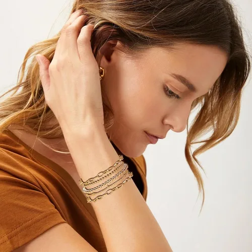 Miniatura 154 de Long tiantian Pulsera de oro gruesa para mujer, pulseras de oro delicadas, pulseras para mujer, pulseras apilables de eslabones de cadena