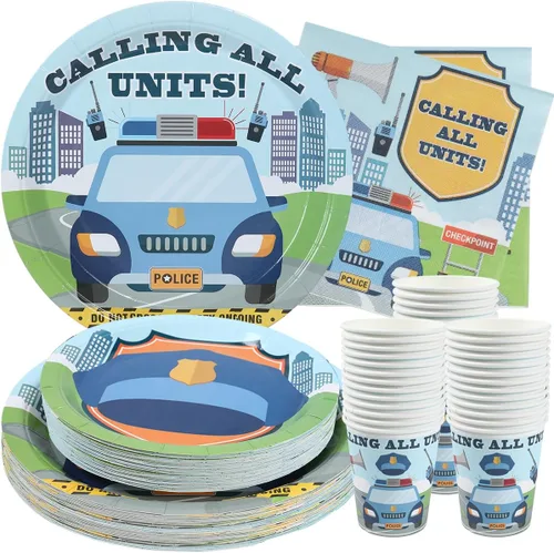 Miniatura 9 de Suministros de fiesta de leche y galletas - Sirve 24. Cenas, platos de postre, tazas, servilletas. Decoraciones de cumpleaños de galletas