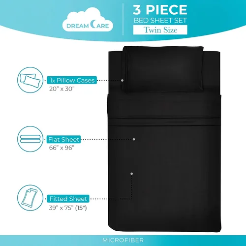 Miniatura 295 de DREAMCARE Juego de sábanas Queen – 6 piezas Sábanas de enfriamiento – hasta 15” Sábanas profundas tamaño Queen – Colección 2500 Supreme – Extra 03