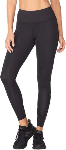2XU Medias de compresión Force para mujer de talle medio con cintura plana y ancha para entrenamiento y fitness