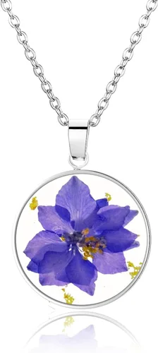 Miniatura 65 de Pressed Flower Necklace Gift for Women Personalized Handmade Necklaces Birth Flower Necklace