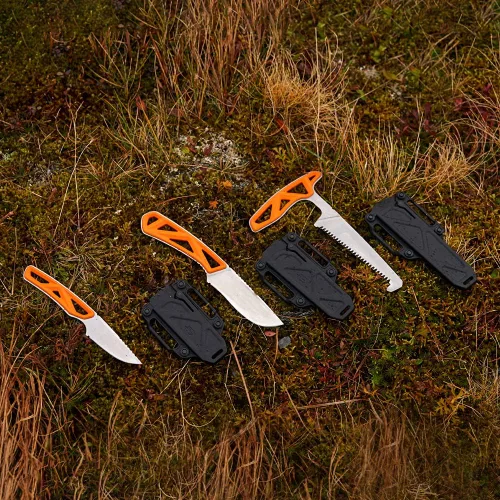 Miniatura 7 de Gerber EXO MOD Knife/Saw - Juego de mochilero para caza, color naranja cazador
