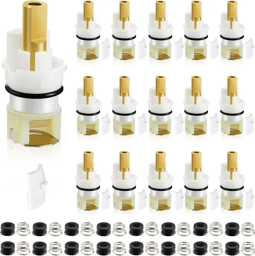 Honoson Kit de reparación de grifo de repuesto Rp25513 de 16 piezas con asiento y resorte Rp4993, 8 cartuchos para lavabo de baño
