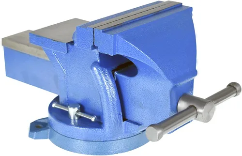 findmall Tornillo de banco de alta resistencia con base giratoria 360, abrazadera de mesa con cerradura, parte superior de yunque de tamaño grande