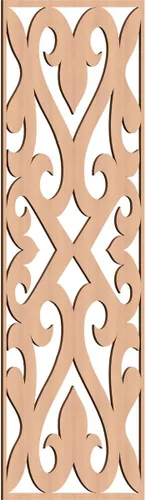 Miniatura 40 de Keene Paneles de pared decorativos de madera con calado, 9 3/8 pulgadas de ancho x 24 3/8 pulgadas de alto x 1/4 de alto, roble rojo rojo (Red Oak)