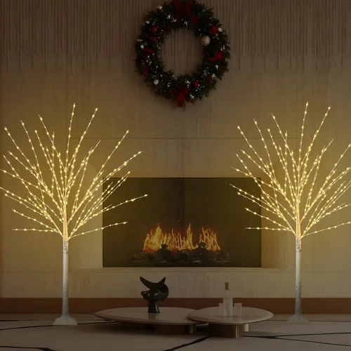 Miniatura 3 de Árbol de abedul iluminado de 4 pies con 400 luces LED de color blanco cálido, 8 modos, temporizador remoto de árbol de Navidad, árbol de Navidad