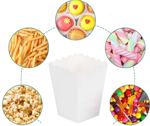 Miniatura 3 de We Moment Cajas de palomitas de maíz doradas para suministros de fiesta, paquete de 36 Marrón