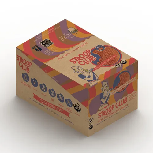 Miniatura 2 de Stroop Club Caramel Delights Cookies Waffles orgánicos y a base de plantas Snacks saludables veganos Stroopwafels – Paquete de 12 x 2 gofres