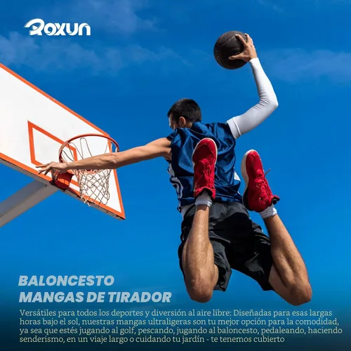 Miniatura 3 de ROXUN Mangas de brazo, compresión deportiva de protección solar UV refrescante para hombres/mujeres