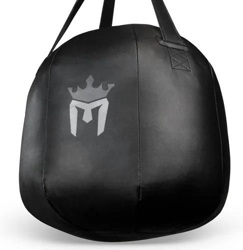 Miniatura 3 de Meister Bolsa pesada de bola de demolición llena de 60 libras para boxeo y MMA - Negro