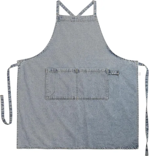 Miniatura 43 de Jeelow Delantal de cocina de algodón o sarga de algodón para hombres y mujeres, ajustable con bolsillos ajustables