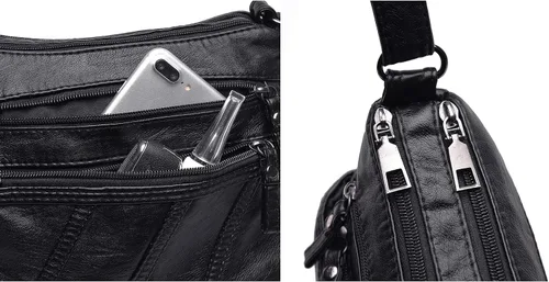 Miniatura 3 de Bolsos cruzados impermeables para mujer, bolso bandolera casual de piel sintética para mujer, bolso cruzado