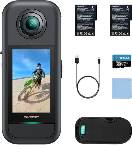 Miniatura 11 de AKASO 360 Cámara de acción resistente al clima de 360° - Video 360 de 5.7K con sensores de 1/2 pulgada de 48 MP, foto 360 de 72 MP, 360-SuperSmooth