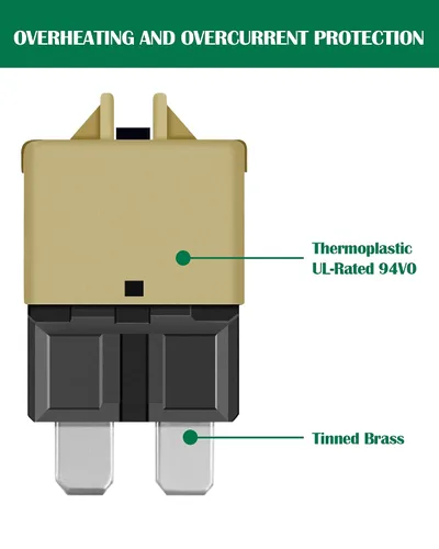Miniatura 4 de LENKRAD Fusible reiniciable ATC/ATO automotriz de 5 amperios 5A Restablecimiento manual de hoja estándar fusibles de 5 amperios Disyuntor