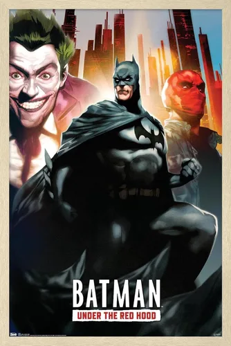 Miniatura 7 de Trends International DC Comics - Póster de pared de Batman con capucha roja, 14.725 x 22.375 pulgadas, versión enmarcada de madera de granero