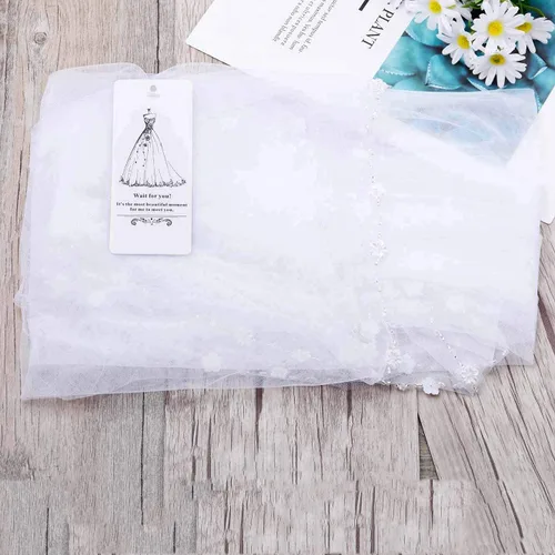 Miniatura 7 de Unicra Velo de novia de novia con peine velos de tul de novia accesorios de pelo para novias 1 nivel de longitud de la punta del dedo 35.4 pulgadas