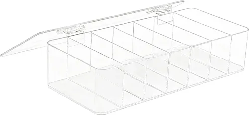 Miniatura 10 de Organizadores de Maquillaje de Acrílico Transparente, Organizador de Baño de 7 Secciones para Cajón, Estuches de Exhibición de Cosméticos
