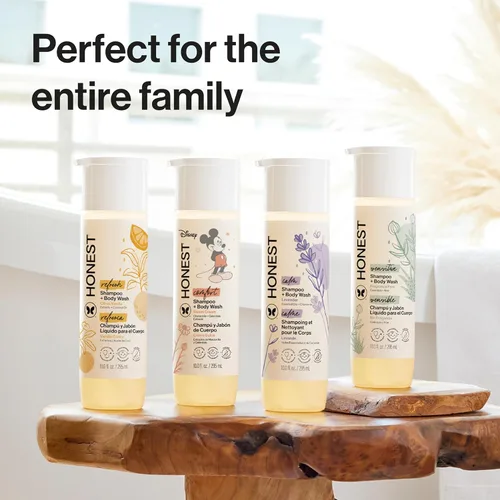 Miniatura 9 de Shampoo & jabón corporal Honest, Lavanda Dreamy súper calmante, 10 Onzas, 816645023966, Libre de fragancia, 1, 1
