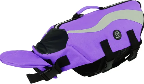 Miniatura 9 de EMUST Chalecos salvavidas ajustables para perros pequeños con flotabilidad mejorada, chaleco de natación para perros pequeños con asa de rescate