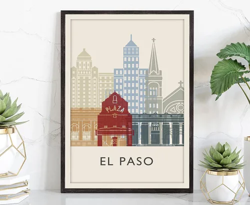 Miniatura 43 de Póster de horizonte de San Antonio, impresión de paisaje urbano y monumento, arte de pared para el hogar, decoración de pared de oficina, 12 x 18