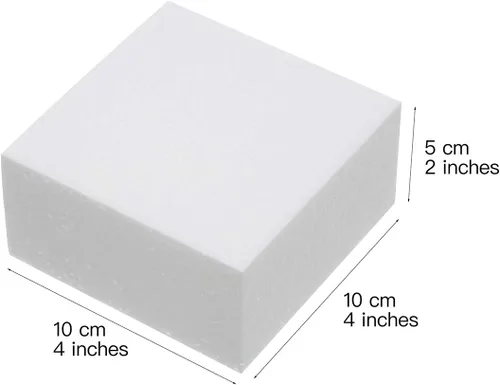Miniatura 2 de Crafare Bloques de espuma para manualidades de 4 x 4 x 2 pulgadas, paquete de 24 ladrillos de poliestireno para artes y manualidades, proyectos